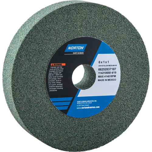 Meules pour rectifieuses d'&eacute;tabli - Meules Gemini, 6" x 1", Arbre de 1" Nuna Depot Inc.