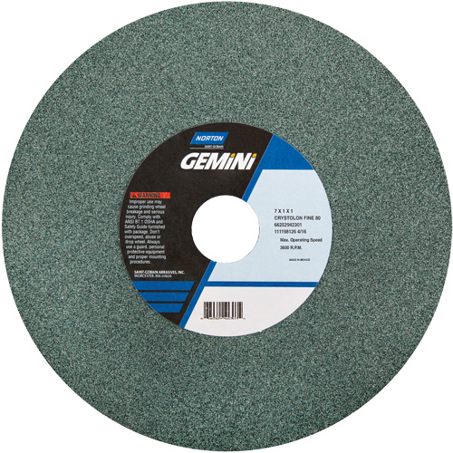 Meules pour rectifieuses d'&eacute;tabli - Meules Gemini, 6" x 1", Arbre de 1" Nuna Depot Inc.