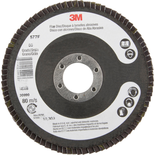 Disques &agrave; lamelles 577F, 4-1/2" x 7/8", Type 29, Grain 80, Zirconium Nuna Depot Inc.