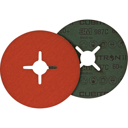 Cubitron II Fibre Discs - 987C, Ceramic Grain, 80+, 7" Dia x 7/8" Arbor Nuna Depot Inc.