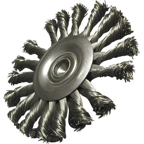 Circular Knotted Wire End Brushes, 3-1/2" Dia., 0.014" Wire Dia., 1/4" Shank Nuna Depot Inc.
