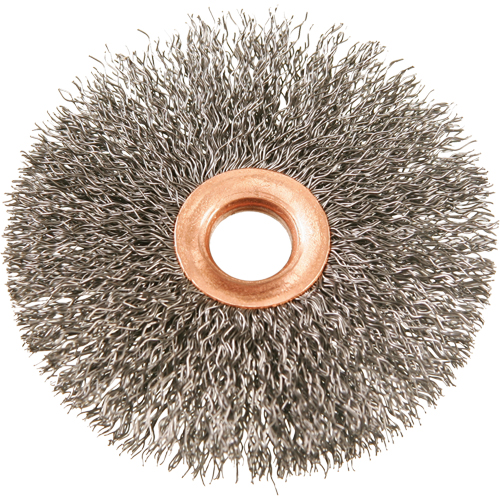 3" Copper Centre Crimped Wire Wheels, 3" Dia., 0.012" Fill, 1/2" Arbor Nuna Depot Inc.