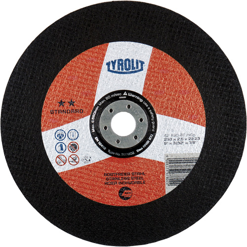 Disque de coupe INOX de premi&egrave;re qualit&eacute;, 6" x 5/64", Arbre de 7/8", Type 27, Oxyde d'aluminium, 10 200 Tr/min Nuna Depot Inc.