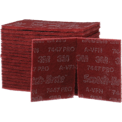Tampons manuels Scotch-Brite 7447, Oxyde d'aluminium, 9" x 6", Grain Tr&egrave;s fin Nuna Depot Inc.