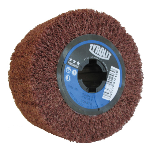 Tambour de conditionnement de surface Pro-Line, 4" dia. x 2" la, 3/4" Arbre, Grain Cors&eacute;, Oxyde d'aluminium Nuna Depot Inc.