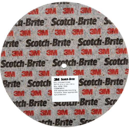 Scotch-Brite EXL Unitized Wheel, 6" x 1/4", 1/4" Arbor, Fine Grit, Silicon Carbide Nuna Depot Inc.