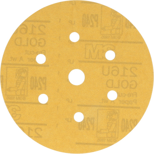 Hookit Dust-Free Sanding Disc, 6" Dia., P240 Grit, Aluminum Oxide, A-Weight Nuna Depot Inc.