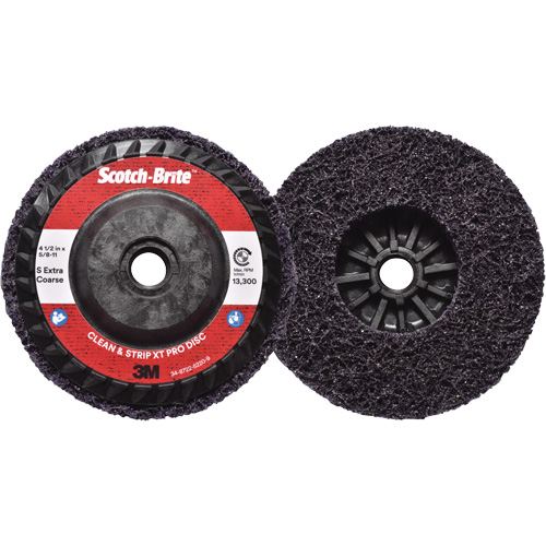 Disque  Clean and Strip  XT Pro Scotch-Brite, 4-1/2" dia., Grain Extra grossier, Carbure de silicium Nuna Depot Inc.