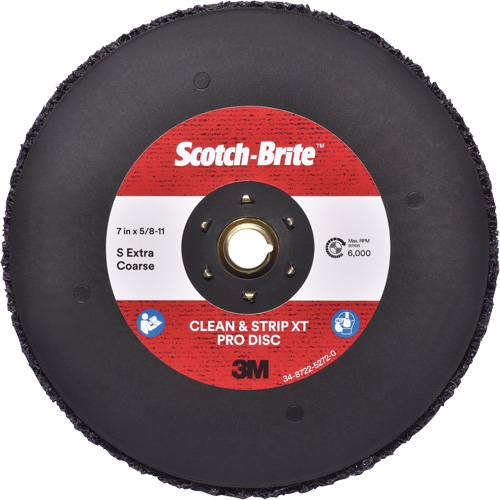 Disque  Clean and Strip  XT Pro Scotch-Brite, 7" dia., Grain Extra grossier, Carbure de silicium Nuna Depot Inc.