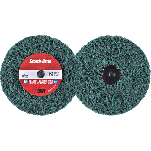 Disque extra coupe  Clean and Strip  XT Pro Roloc Scotch-Brite, 4" dia., Grain Extra grossier, Oxyde d'aluminium Nuna Depot Inc.