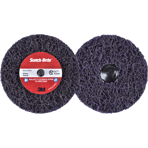 Scotch-Brite Roloc+ Clean & Strip XT Pro Disc, 4" Dia., Extra Coarse Grit, Silicon Carbide Nuna Depot Inc.
