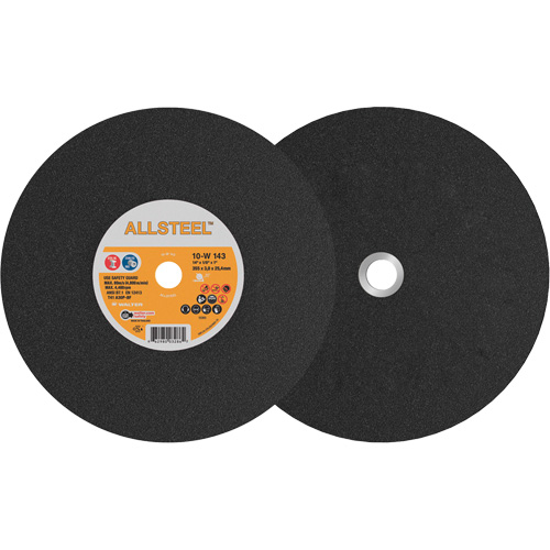Meule pour scie &agrave; tronçonner ALLSTEEL, 14" x 1/8", Arbre de 1", Type 1, Oxyde d'aluminium, 4400 Tr/min Nuna Depot Inc.