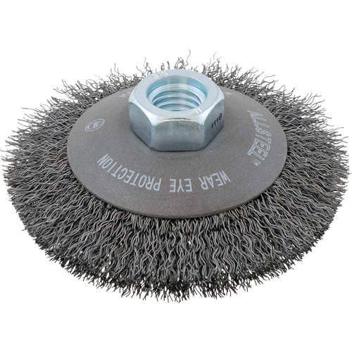 Brosse &agrave; fils torsad&eacute;s AllSteel, 4" dia., Fils 0,0118", Arbre 5/8"-11 Nuna Depot Inc.