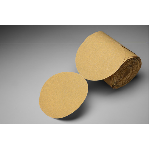 Disque abrasif dor&eacute; en rouleau de papier Stikit, 6" dia., Grain P150, Oxyde d'aluminium Nuna Depot Inc.