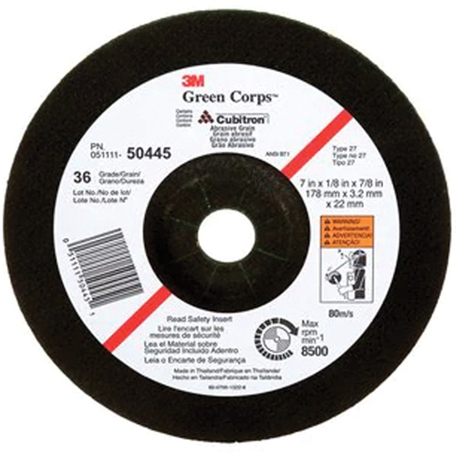 Meule &agrave; moyeu d&eacute;port&eacute; Green Corps, 7" x 1/8", Arbre 7/8", C&eacute;ramique, Type 27 Nuna Depot Inc.