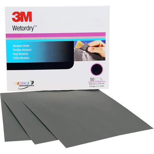 Wetordry Abrasive Sheet, 9" x 11", P500 Grit, Aluminum Oxide Nuna Depot Inc.