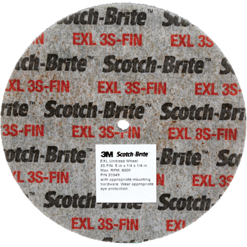 Meule unitaris&eacute;e EXL Scotch-Brite, 2" x 1/4", Arbre de 1/4", Grain de Fin, Carbure de silicium Nuna Depot Inc.