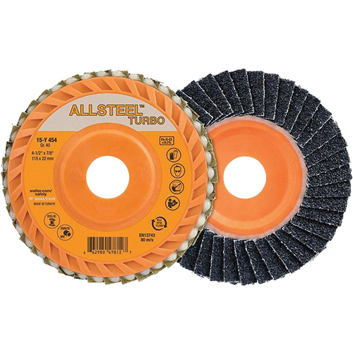 Turbo Flap Disc, 4-1/2" x 5/8"-11, 60 Grit, Zirconia Alumina Nuna Depot Inc.