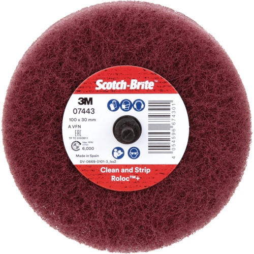 Scotch-Brite Roloc Plus General Purpose Scuffing Wheel, 4" Dia. Nuna Depot Inc.