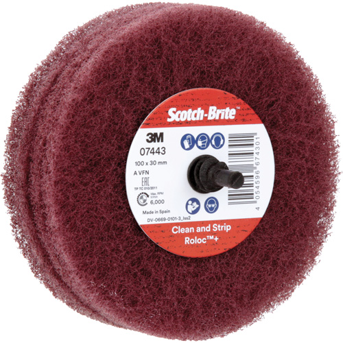 Scotch-Brite Roloc Plus General Purpose Scuffing Wheel, 4" Dia. Nuna Depot Inc.