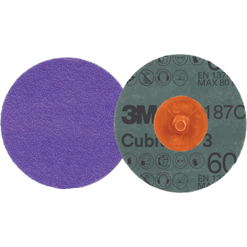 Disque en fibre Roloc Cubitron 3, 2" dia., Grain 60+, C&eacute;ramique Nuna Depot Inc.