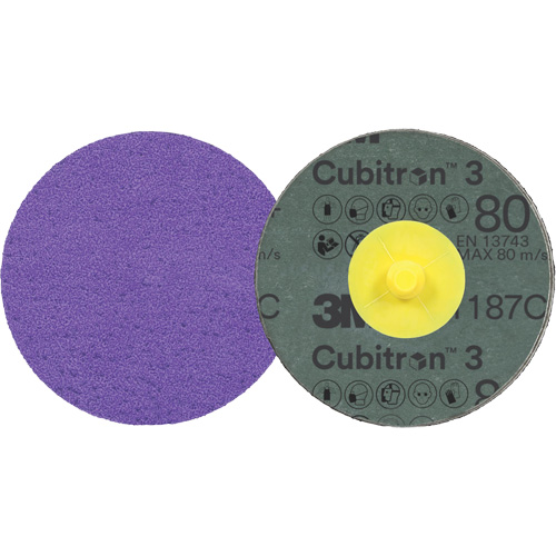 Disque en fibre Roloc Cubitron 3, 2" dia., Grain 80+, C&eacute;ramique Nuna Depot Inc.