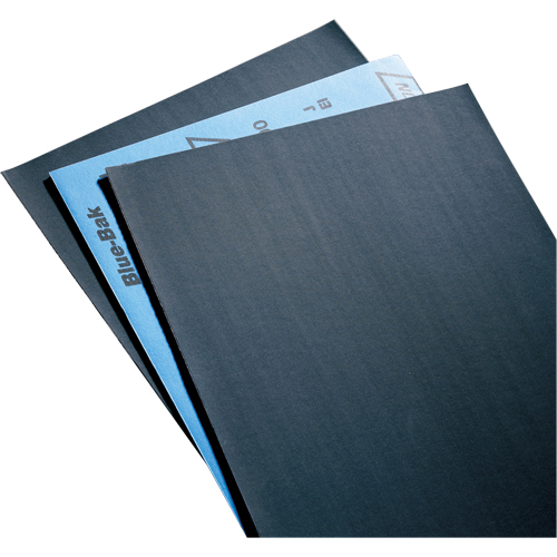 Papier abrasif en feuilles de papier - Feuilles de 9" x 11" &agrave; l'&eacute;preuve de l'eau Blue-Bak T414, 9" x 11", Grain 220, Carbure de silicium Nuna Depot Inc.