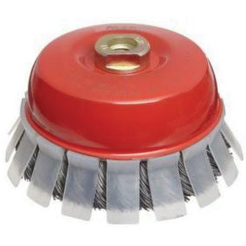 Knotted Wire Cup Brush with Protective Guard, 2-3/4" Dia. x 5/8"-11 Arbor Nuna Depot Inc.