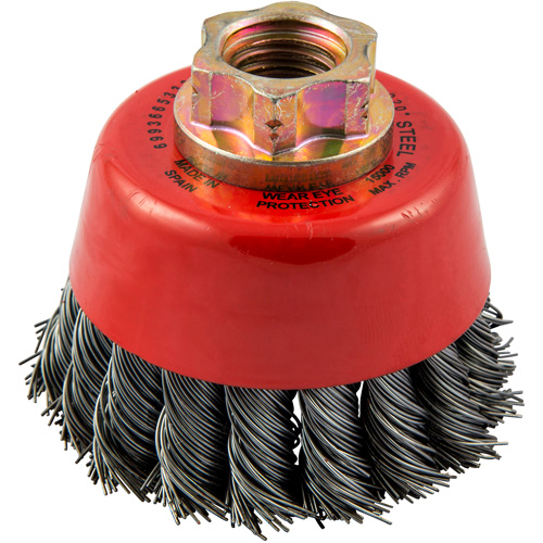 Knotted Wire Cup Brush, 2-3/4" Dia. x 5/8"-11 Arbor Nuna Depot Inc.