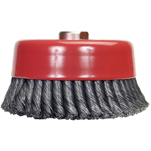 Brosse-boisseau &agrave; fils nou&eacute;s, 6" dia. x 5/8"-11 arbre Nuna Depot Inc.