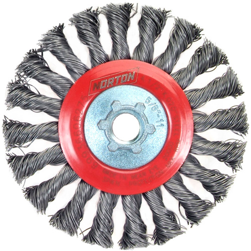 Standard Twist Wire Wheel, 4-1/2" Dia., 0.02" Fill, 5/8"-11 Arbor, Steel Nuna Depot Inc.