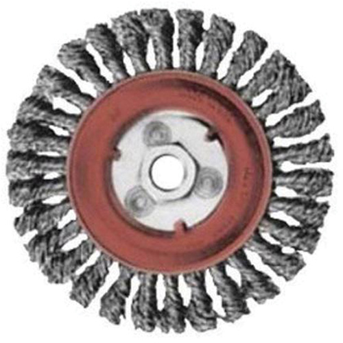 Full Cable Twist Wire Wheel, 5" Dia., 0.02" Fill, 5/8"-11 Arbor, Steel Nuna Depot Inc.