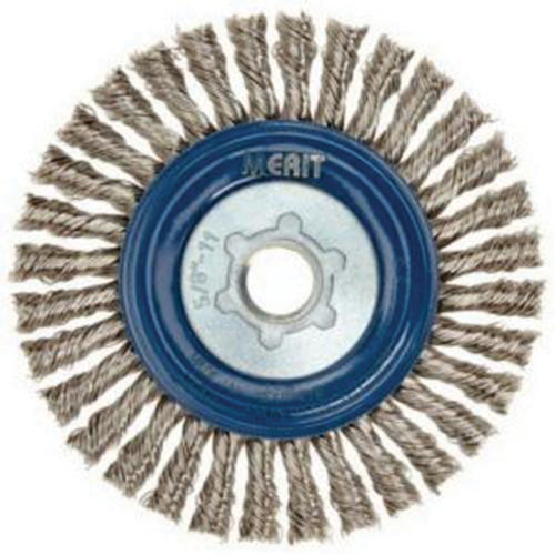 Stringer Bead Knot Wire Brush For Angle Grinders, 5" Dia., 0.02" Fill, 5/8"-11 Arbor, Stainless Steel Nuna Depot Inc.