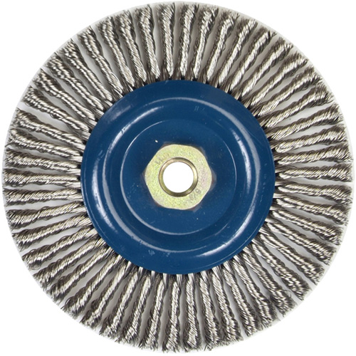 Stringer Bead Knot Wire Brush For Angle Grinders, 6" Dia., 0.02" Fill, 5/8"-11 Arbor, Stainless Steel Nuna Depot Inc.