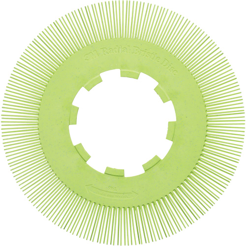 Brosse radiale en soies de pr&eacute;cision type S PN-RB sans adaptateur Scotch-Brite, C&eacute;ramique, Grain 50+, 8" dia. Nuna Depot Inc.
