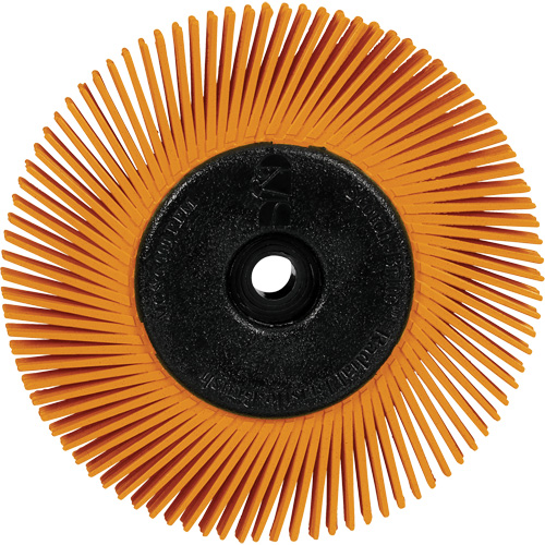Brosse radiale en soies de pr&eacute;cision type A PN-RB avec adaptateur Scotch-Brite , C&eacute;ramique, Grain 80+, 6" dia. Nuna Depot Inc.