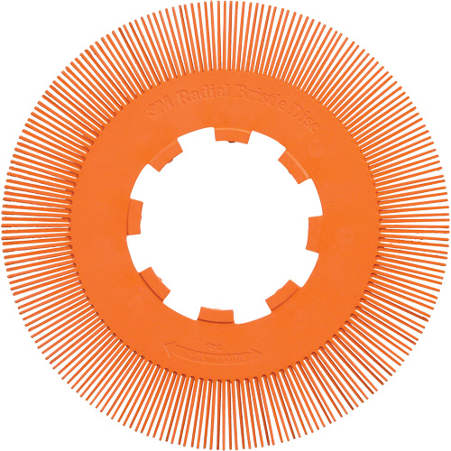 Brosse radiale en soies de pr&eacute;cision type S PN-RB sans adaptateur Scotch-Brite , C&eacute;ramique, Grain 80+, 8" dia. Nuna Depot Inc.