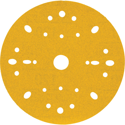 Hookit Gold Abrasive Disc, 6" Dia., 120 Grit, Aluminum Oxide, C-Weight Nuna Depot Inc.