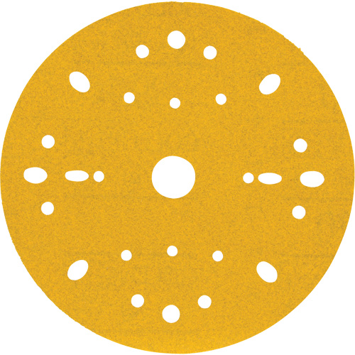 Hookit Gold Abrasive Disc, 6" Dia., 240 Grit, Aluminum Oxide, C-Weight Nuna Depot Inc.