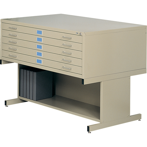 Steel Plan Files, 5 Drawers, 40-3/8" W x 29-3/8" D x 16-1/2" H Nuna Depot Inc.