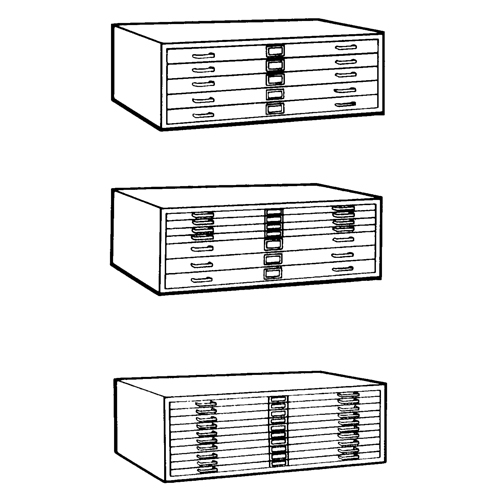 Classeurs en acier pour plans, 5 Tiroirs, 40-3/8" la x 29-3/8" p x 16-1/2" h Nuna Depot Inc.