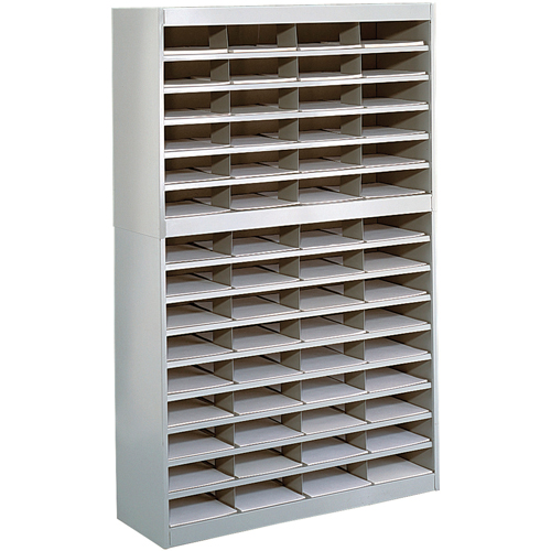 Casiers pour documentation &agrave; service intensif, Stationnaire, 60 fentes, Acier, 37-1/2" la x 12-3/4" p x 60" h Nuna Depot Inc.