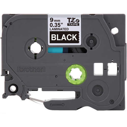 P-touch&reg; Labeling Systems, 9 mm x 314.96" or 8 m, White on Black Nuna Depot Inc.