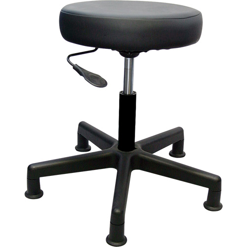 900 Series Task Stool, Stationary, Adjustable, 16" - 22", Vinyl Seat, Black Nuna Depot Inc.