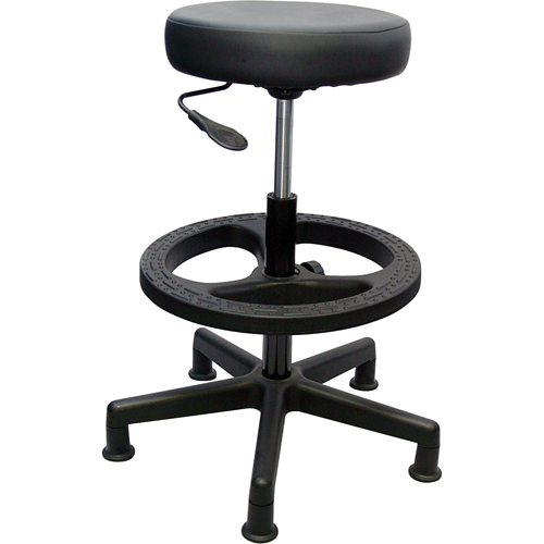 900 Series Task Stool, Stationary, Adjustable, 23" - 33", Vinyl Seat, Black Nuna Depot Inc.