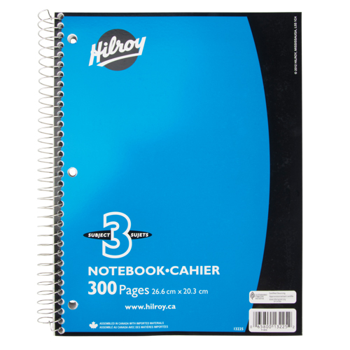 3 Subject Spiral Notebook Nuna Depot Inc.