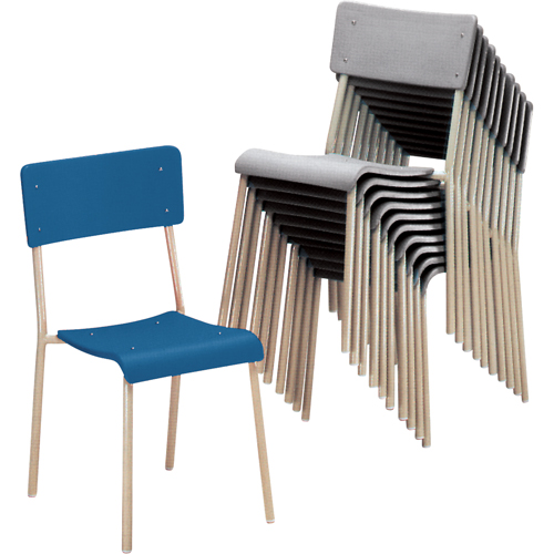 Ventura Stacking Chair, Plastic, Blue Nuna Depot Inc.