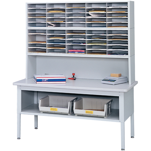 E-z Sort&reg; Mailroom Furniture-sorting Tables With Shelf-base Table With Shelf, 60" W x 28" D x 36" H, Laminate Nuna Depot Inc.