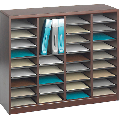 Casier &agrave; compartiments E-Z Stor pour documentation, Stationnaire, 36 fentes, Bois, 40" la x 3/4" p x 32-1/2" h Nuna Depot Inc.