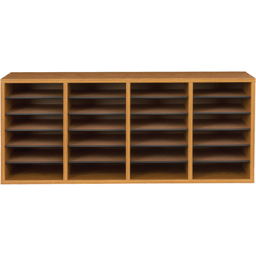Casier &agrave; compartiments r&eacute;glable pour documentation, Stationnaire, 24 fentes, Bois, 39-1/4" la x 11-3/4" p x 16-1/4" h Nuna Depot Inc.